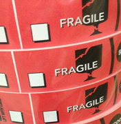 Product label for fragile items
